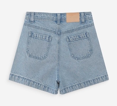 Grace & Mila High Waist Jeans Short VERNE - Skyblue