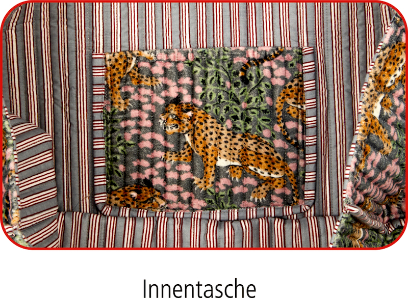 Samtshopper Gesteppte Shopper in Grau - Leopard - Lieblingsstücke Samtshopper Gesteppte Shopper in Grau - Leopard - Lieblingsstücke