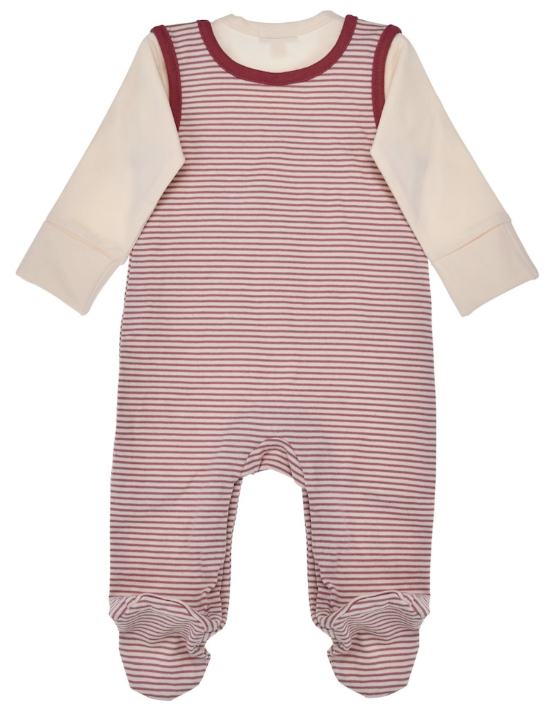 Bondi Strampler Berry Pink Geringelt mit Igel Bondi Strampler Berry Pink Geringelt mit Igel