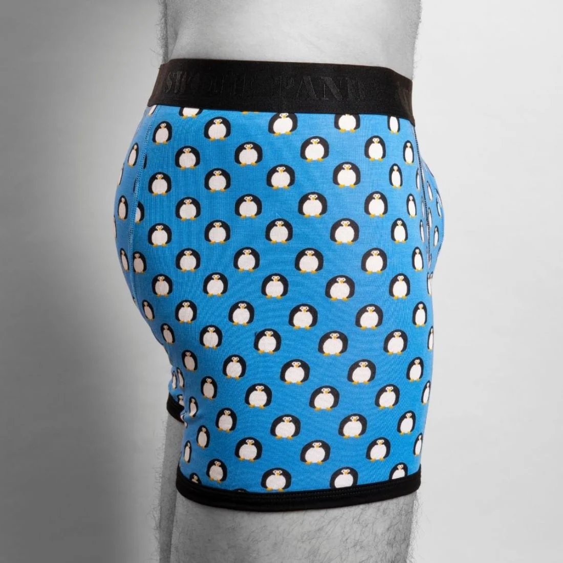 Swole Panda Bambus Herren Unterwäsche - Boxer Short in Blau - Pinguin
