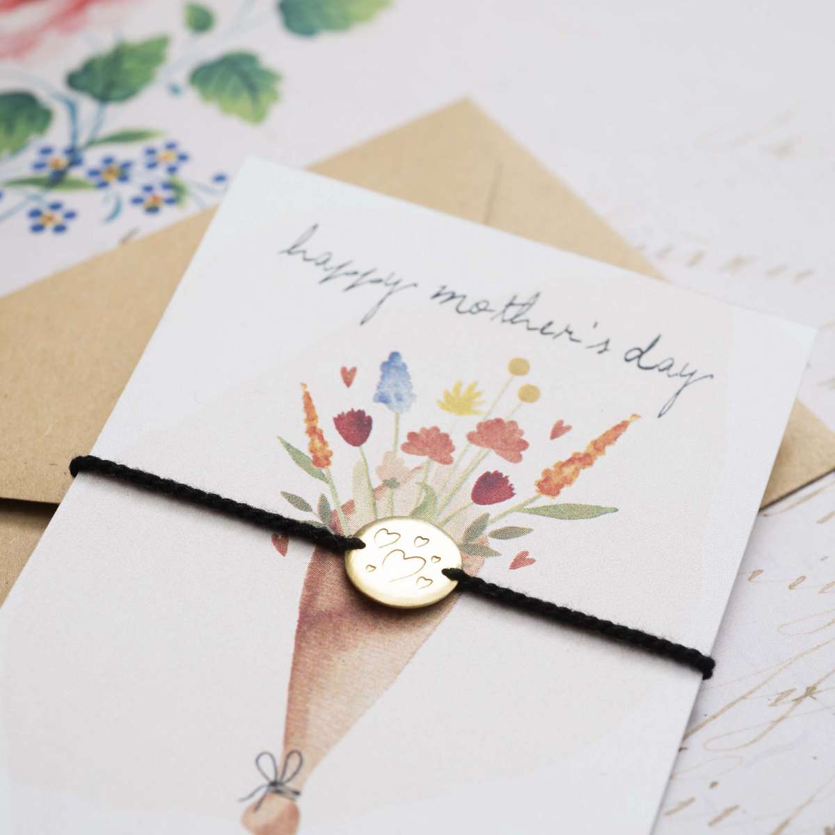 A Beautiful Story Schmuck Postkarte Blumenstraus - Happy Mother's Day
