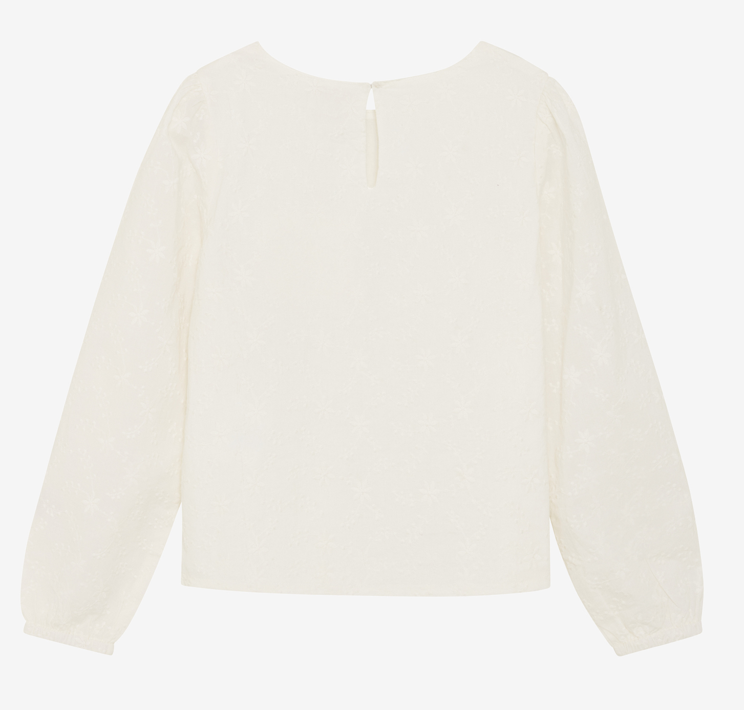 Creamie Langarm Bluse in Creme mit Stickerei Creamie Langarm Bluse in Creme mit Stickerei