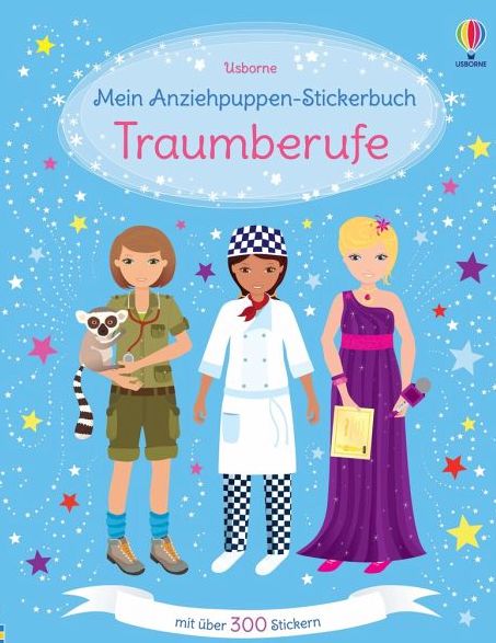 67760037z Usborne Mein Anziehpuppen-Stickerbuch - Traumberufe