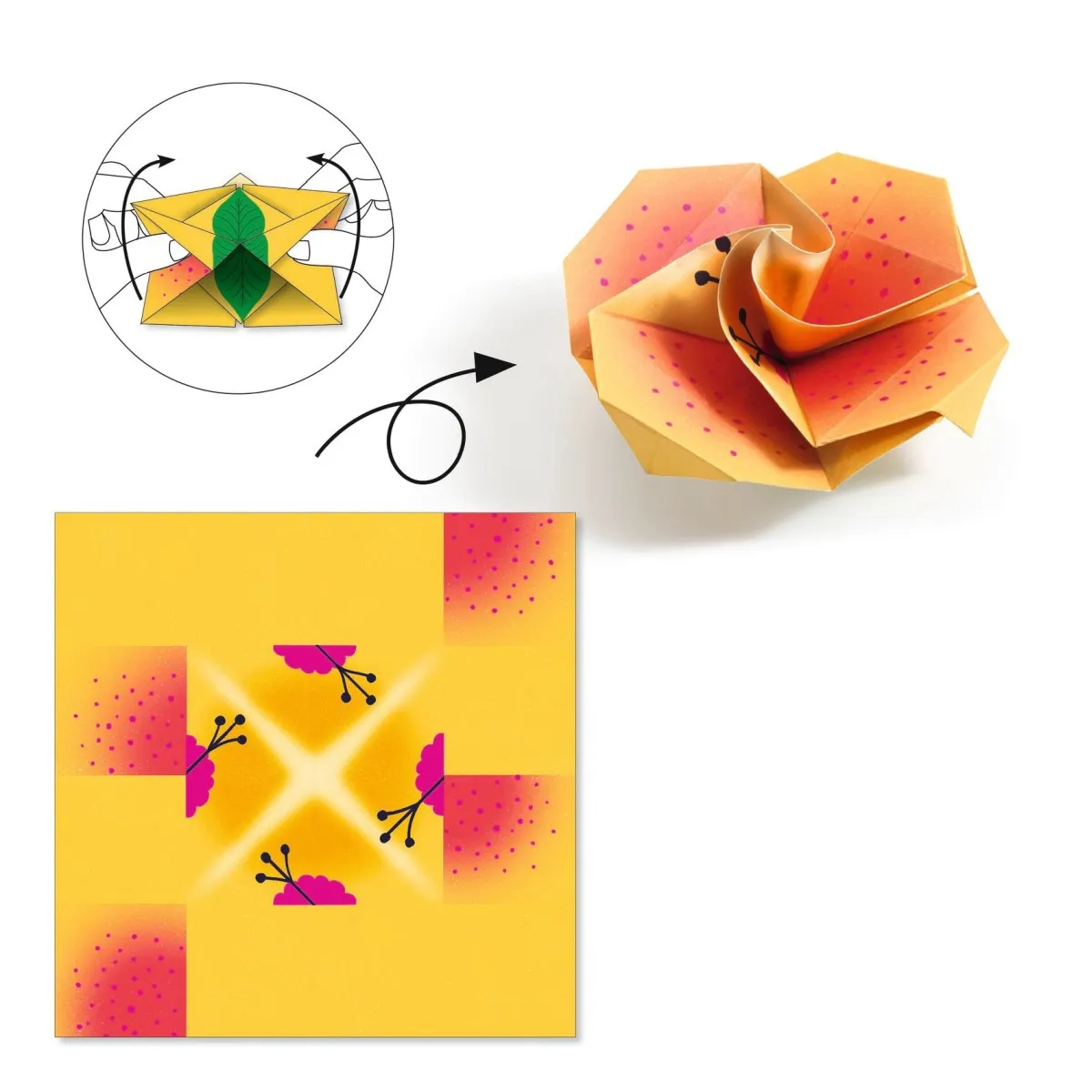 DJ08754_3 Djeco Kreativ Origami Set: Tropics