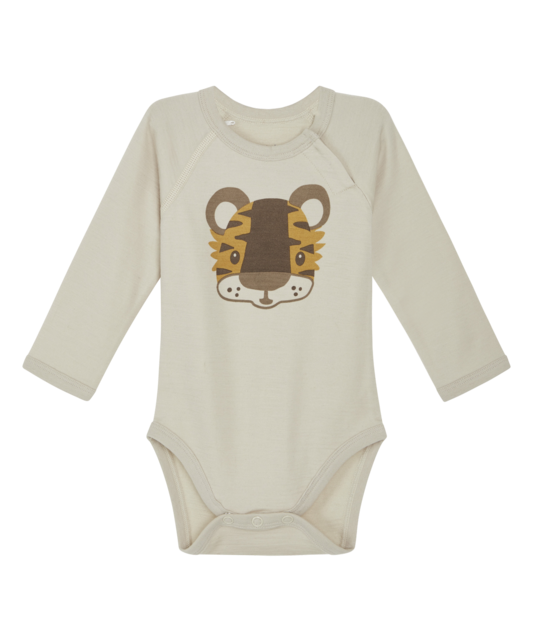 Hust & Claire Basti Wolle Bambus Langarm Body in Creme - Tiger - SALE Hust & Claire Basti Wolle Bambus Langarm Body in Creme - Tiger - SALE