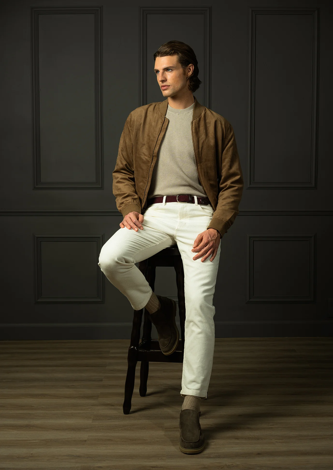 La Boucle Kensington Stretch Gürtel Mono - Burgundy Rot