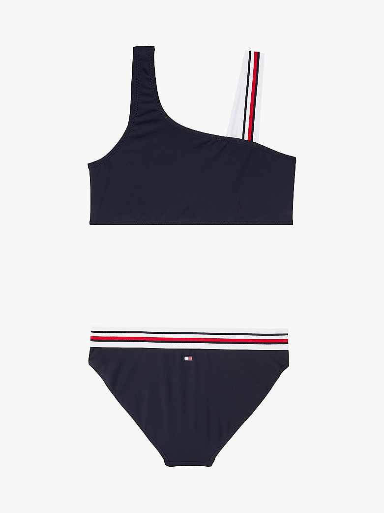 Tommy Hilfiger Global Stripe Bikini im One-Shoulder-Design
