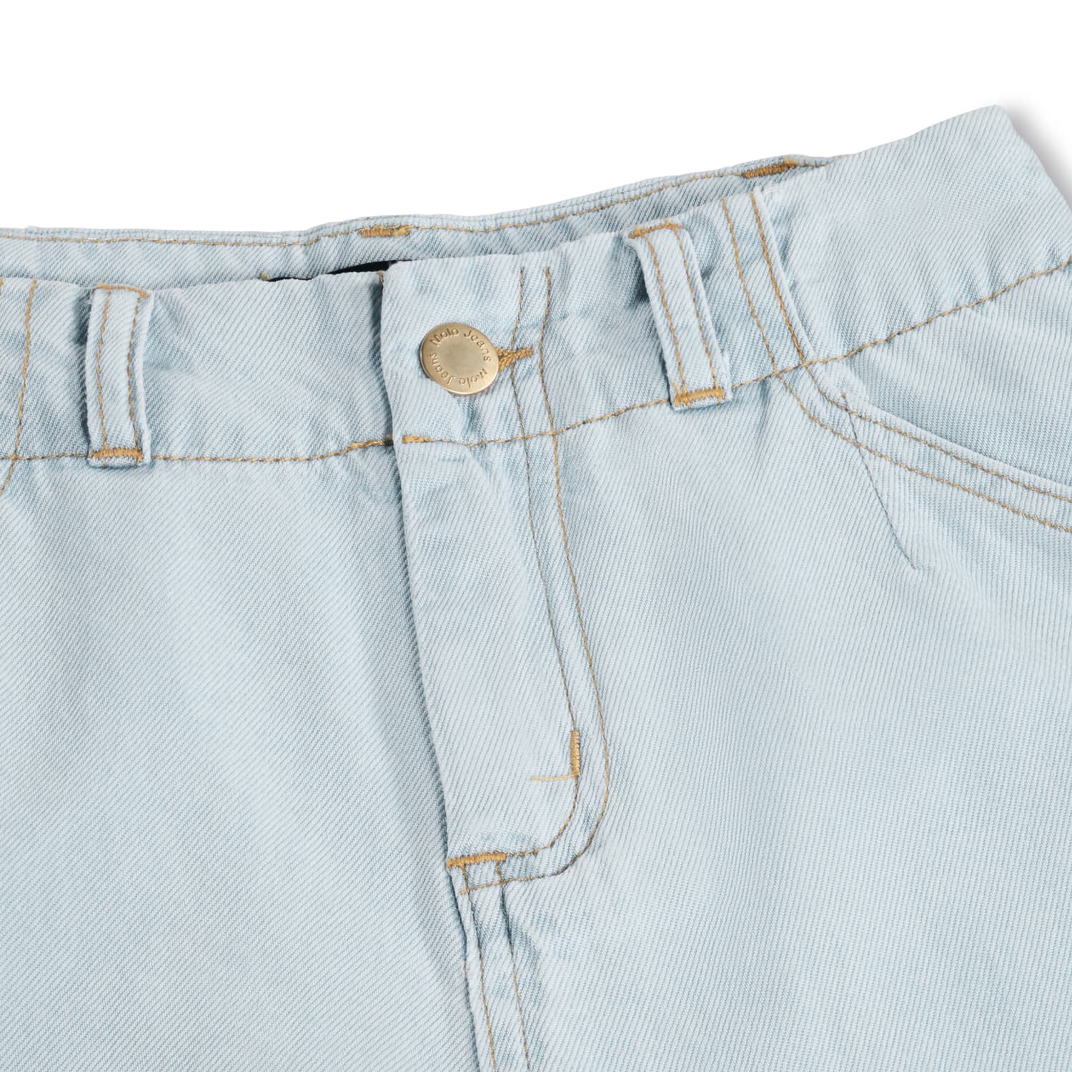 Molo Alikami Bleached Drapy Baggy Jeans Short