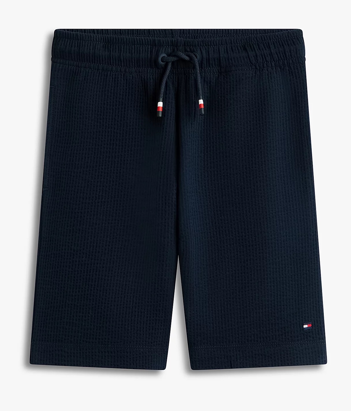 Tommy Hilfiger Sweat-Shorts aus Jersey-Seersucker in Dark Night Navy Blau Tommy Hilfiger Sweat-Shorts aus Jersey-Seersucker in Dark Night Navy Blau