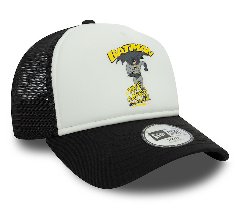 New Era Batman DC Black White 9Forty Youth Adjustable Trucker Cap