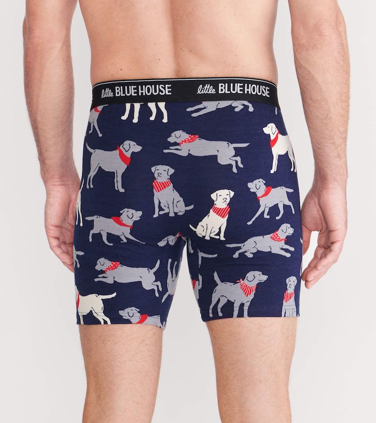 VbrA9f9M Little Blue House Boxer Short Unterhose - Bandana Labs - Hunde