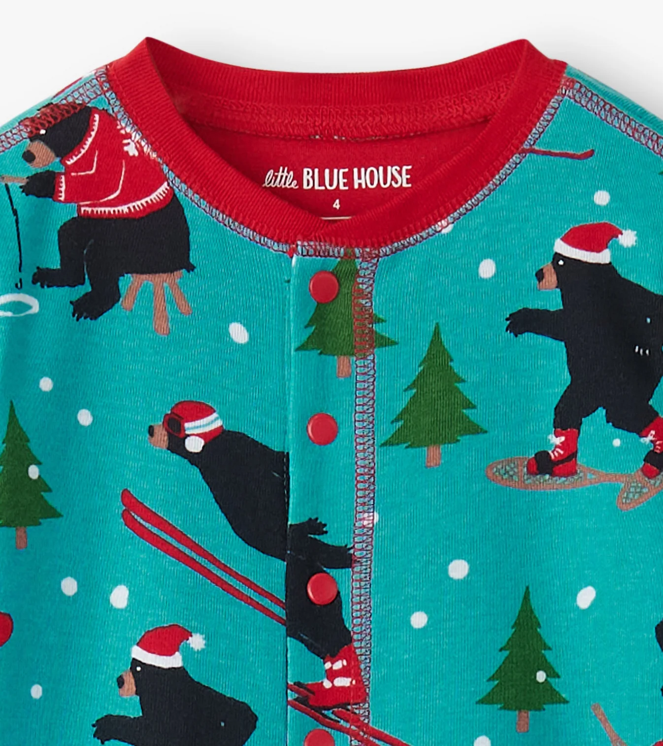 Little Blue House Union Suit - Kinder Einteiler - Wild Winter Onesie - Skifahren & EIshockey