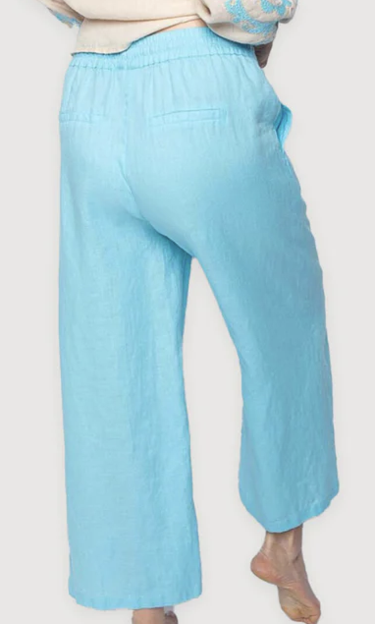 Emily van den Bergh Damen leichte Leinenhose in Blau - SALE Emily van den Bergh Damen leichte Leinenhose in Blau - SALE