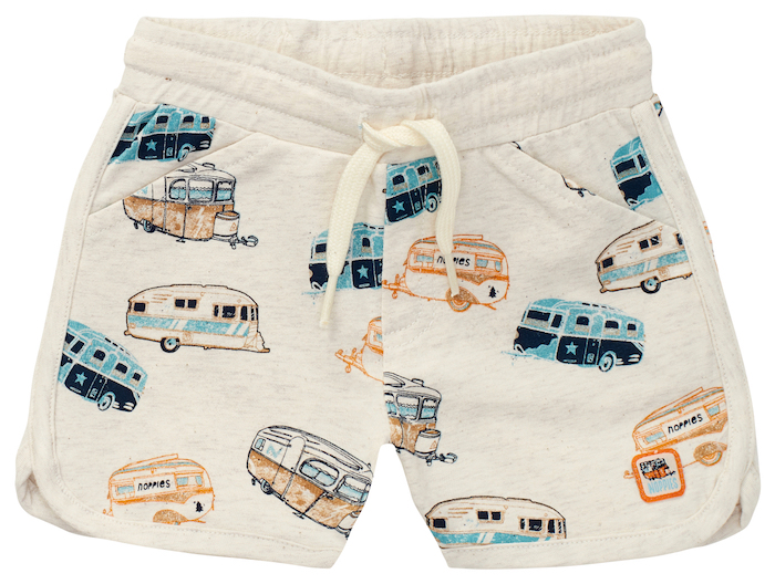 Noppies Huizhou Jersey Shorts in Oatmeal mit Autos - SALE