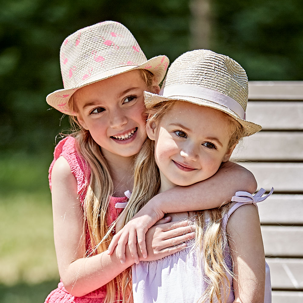 Maixmo Trilby Sommerhut Strohhut Flamingo 