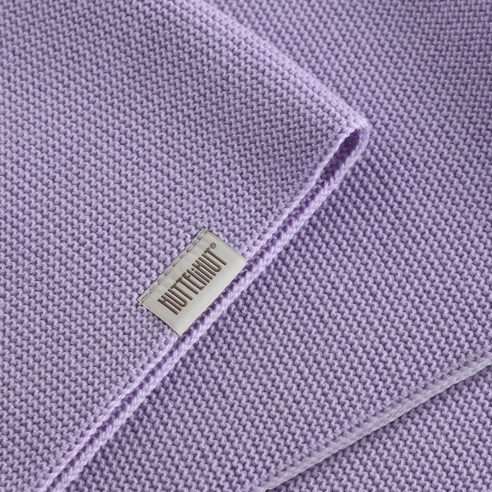 HUTTELiHUT Snood Merino Wolle Strick Loop Schal - Purple Rose - Flieder