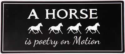 Lafinesse Metal Schild - A horse
