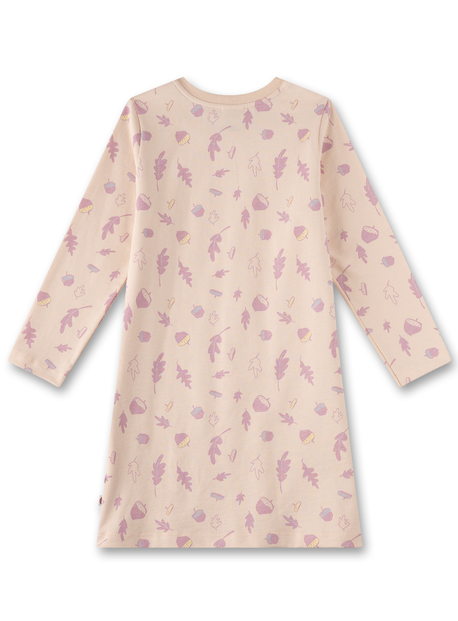 Sanetta Nachthemd in Creme & Rosa - Eicheln Sanetta Nachthemd in Creme & Rosa - Eicheln