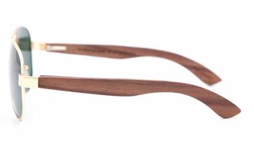 C3 Sonnenbrille Polarized - Rio in Gold Rahmen / Grünes Glas