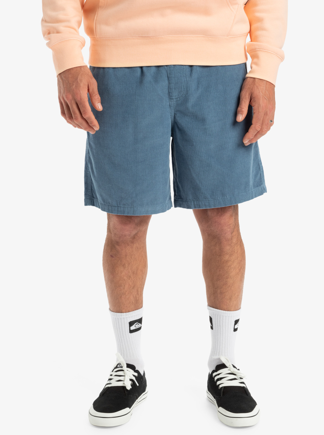 Quiksilver Taxer Cord - Kordshorts für Männer in Coronet Blue - Rauchblau 