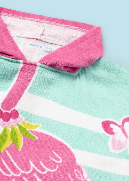 Mayoral Strand Badetuch mit Kapuze - Flamingo