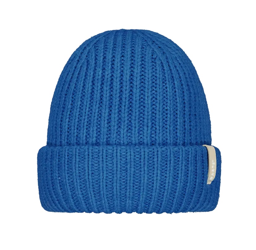 Barts Chilah Beanie Mütze Gerippt mit Umschlag in Brilliant Blau