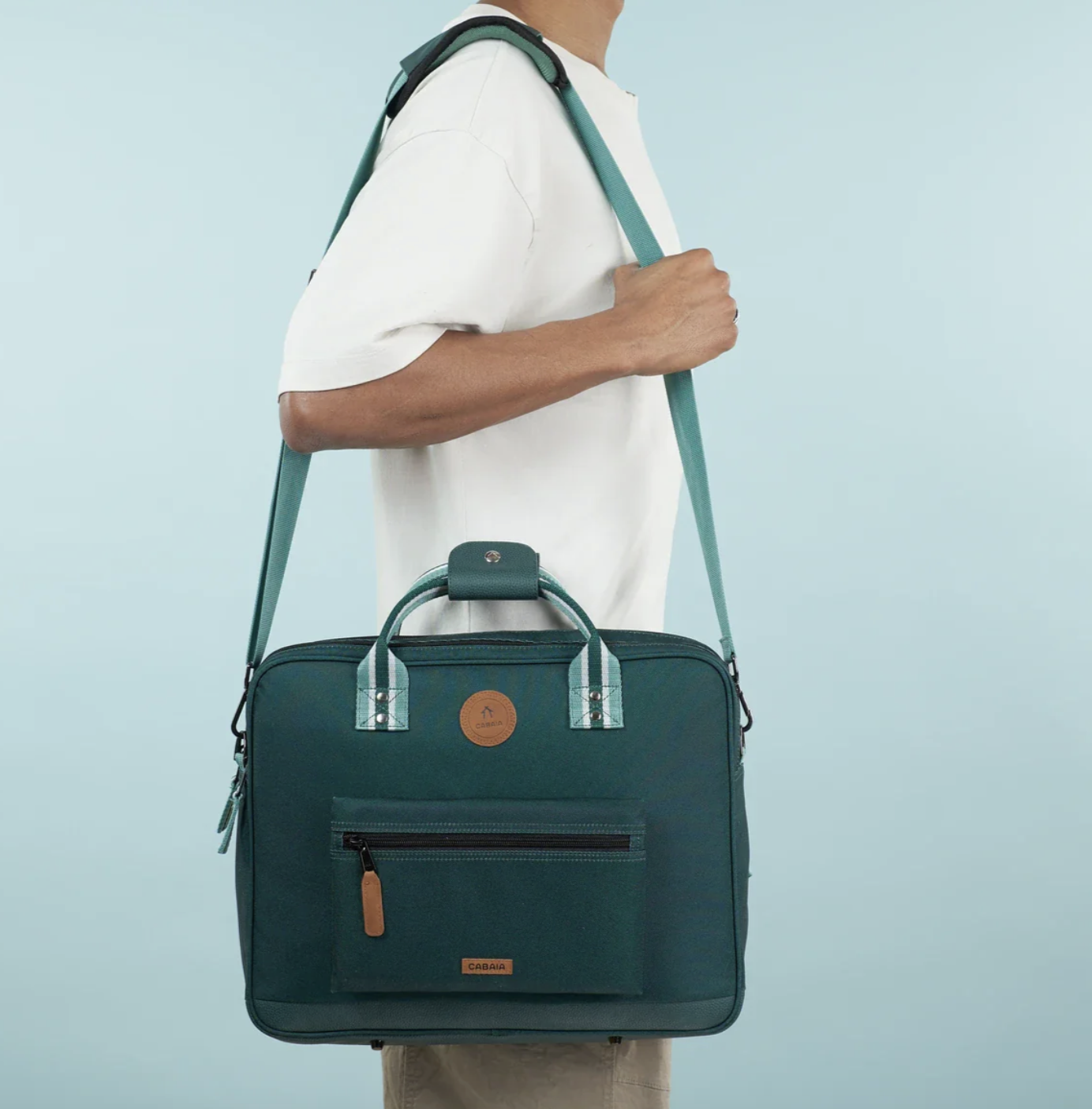 Cabaia Messenger LIMA mit Laptop-Fach Arbeitstasche - Grün - SALE