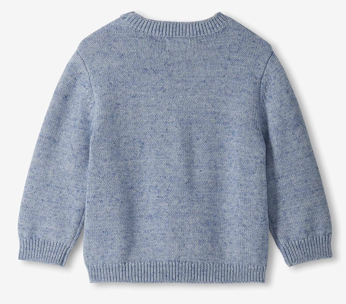 Hatley Baby Pullover Dump Truck in Blau Melange - Baufahrzeug Kipper
