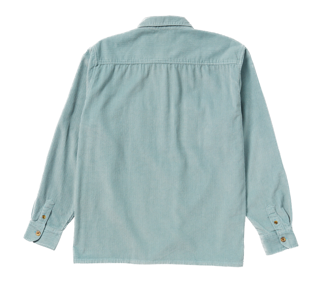 Billabong Bong Days - Langärmeliges Kord-Hemd in Washed Blue/Graublau