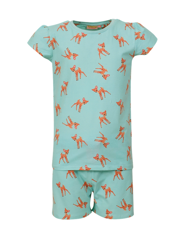 Someone Pyjama Pjay in Light Aqua - Rehe