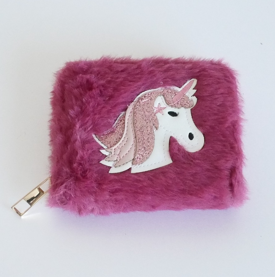 KisMe Kinder Geldbörse Plüsch Einhorn - Pink