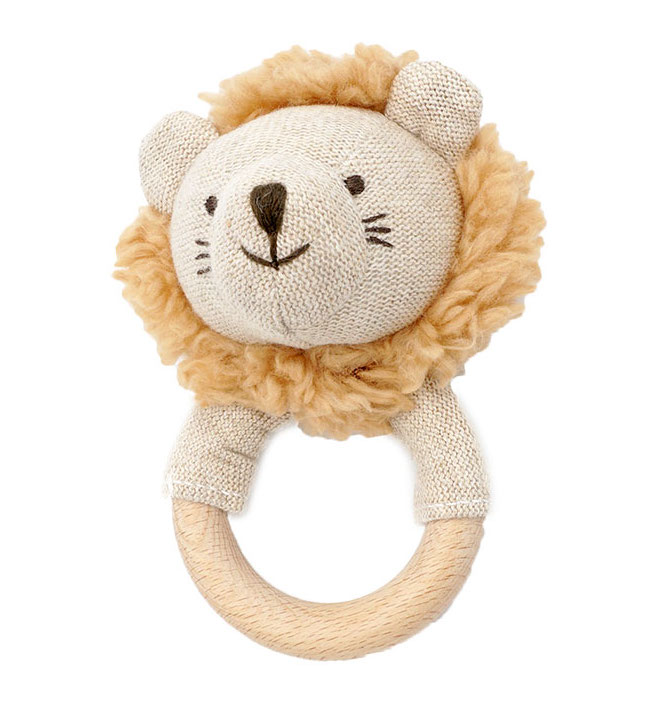 Maximo Rassel Beißring gestrickt Löwe