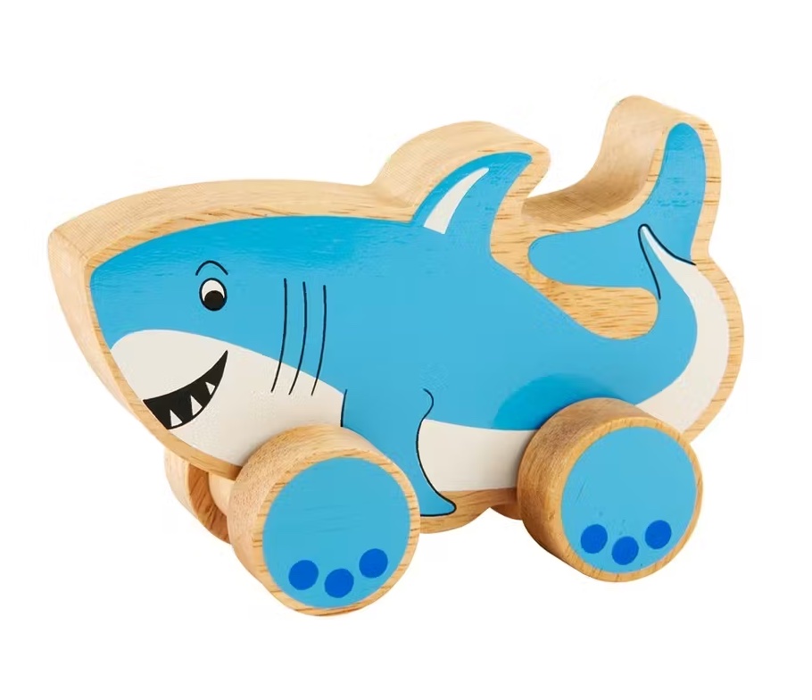 3346974-47d6fc3af84a2f-Kopie Lanka Kade Holz Spielzeug Shark - Schiebe Haifisch - Hai