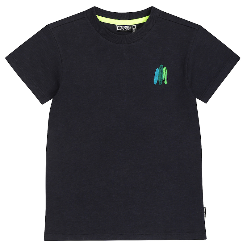 Tumble N Dry Ocean Bay Kurzarm T-Shirt in Navy Blau mit Surfbretter und Backprint Tumble N Dry Ocean Bay Kurzarm T-Shirt in Navy Blau mit Surfbretter und Backprint