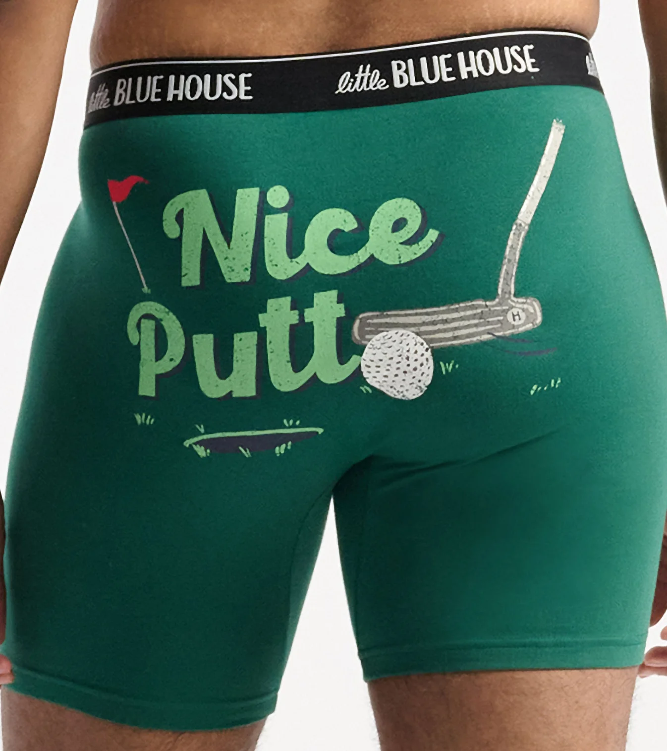 Little Blue House Boxer Brief Unterhose für Golfer - Nice Putt