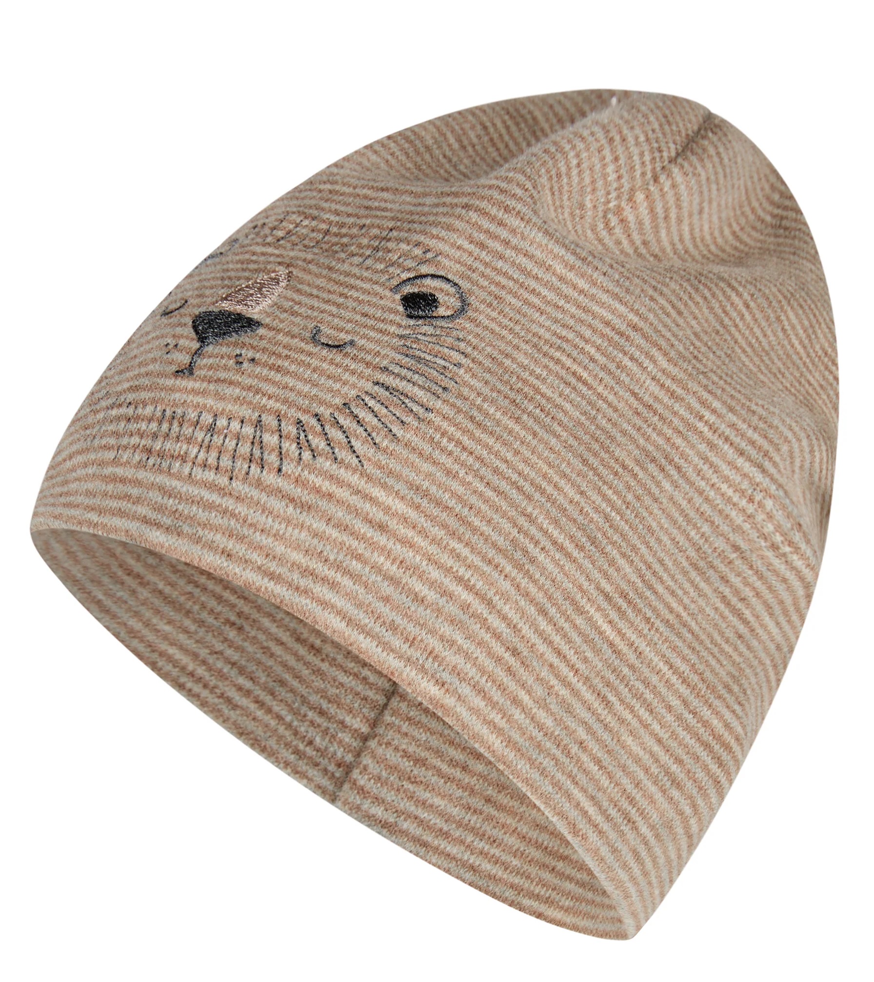 Sterntaler Beanie in Beige Braun mit Löwen-Stickerei - Löwe Sterntaler Beanie in Beige Braun mit Löwen-Stickerei - Löwe