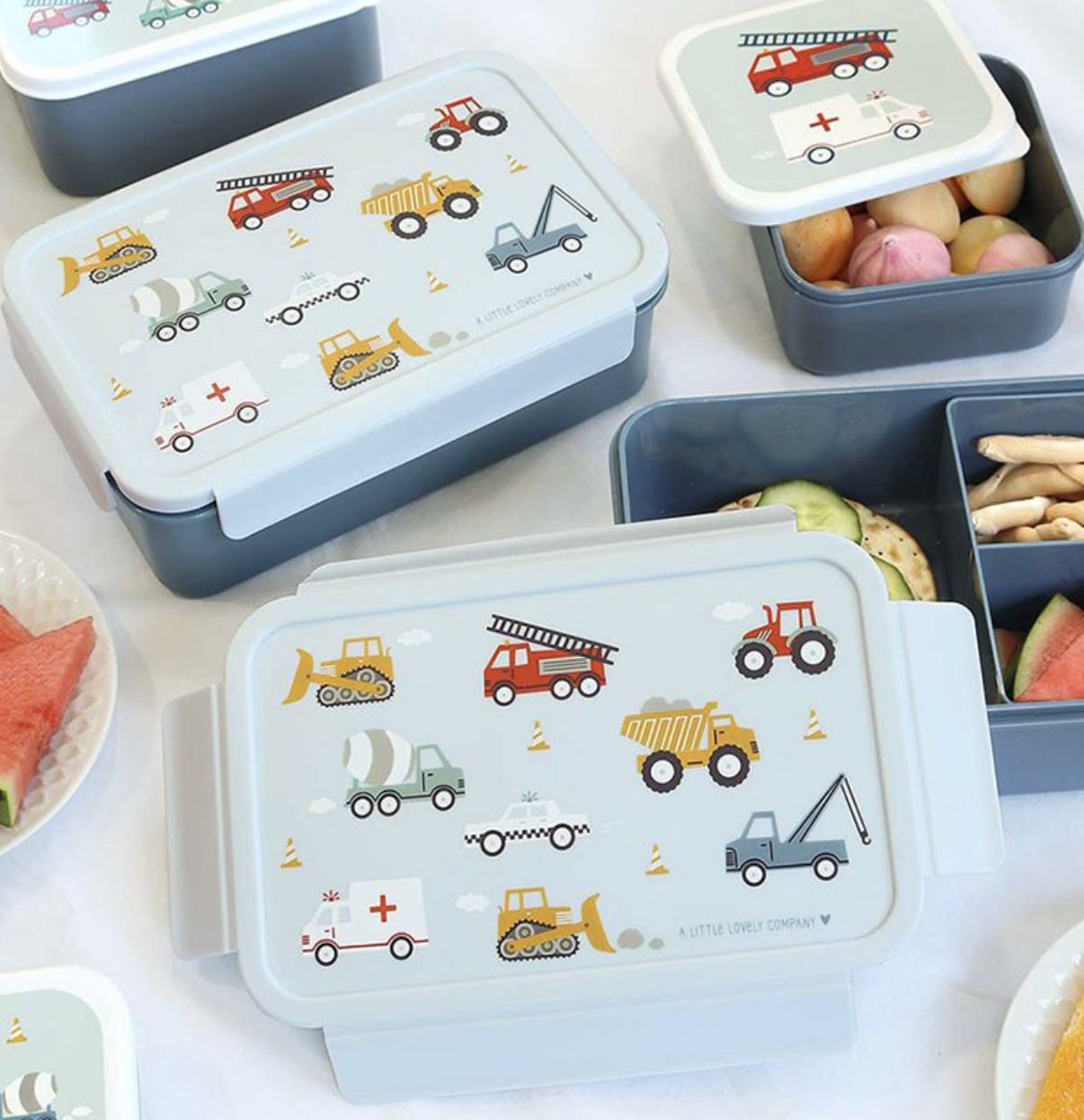 A Little Lovely Company Bento Box Brotzeitbox Lunchbox - Fahrzeuge A Little Lovely Company Bento Box Brotzeitbox Lunchbox - Fahrzeuge