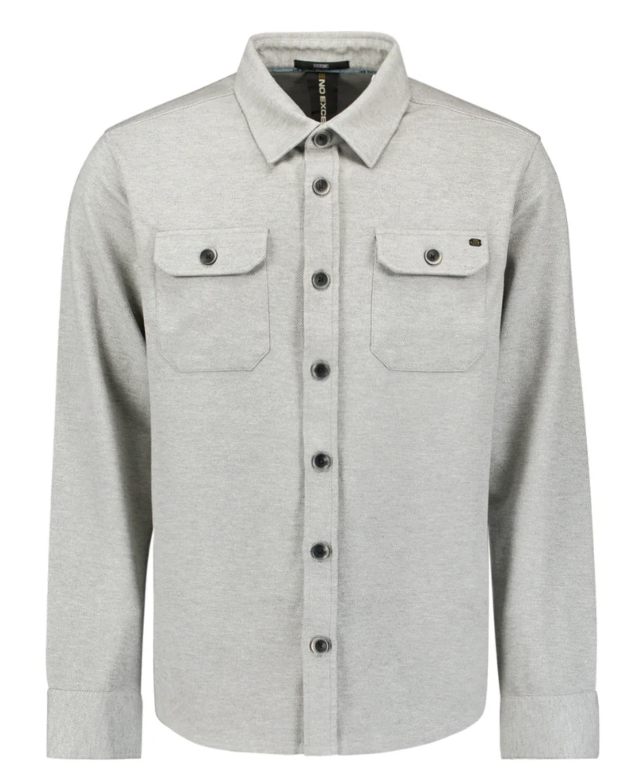 No Excess Herren Overshirt in Grau meliert