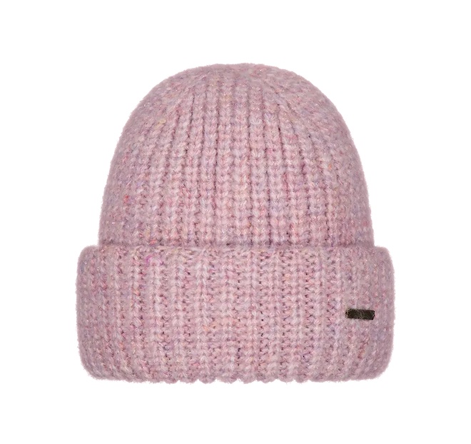 Barts Arugama Damen Beanie Strickmütze mit Schimmernden Garn in Mauve Barts Arugama Damen Beanie Strickmütze mit Schimmernden Garn in Mauve