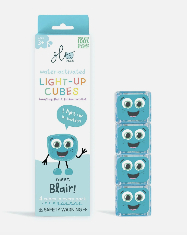 Glo Pals Leuchtende Badewürfel - 4 Stück - Blau