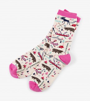 Little Blue House Damen Socken - Pretty Sketch Country