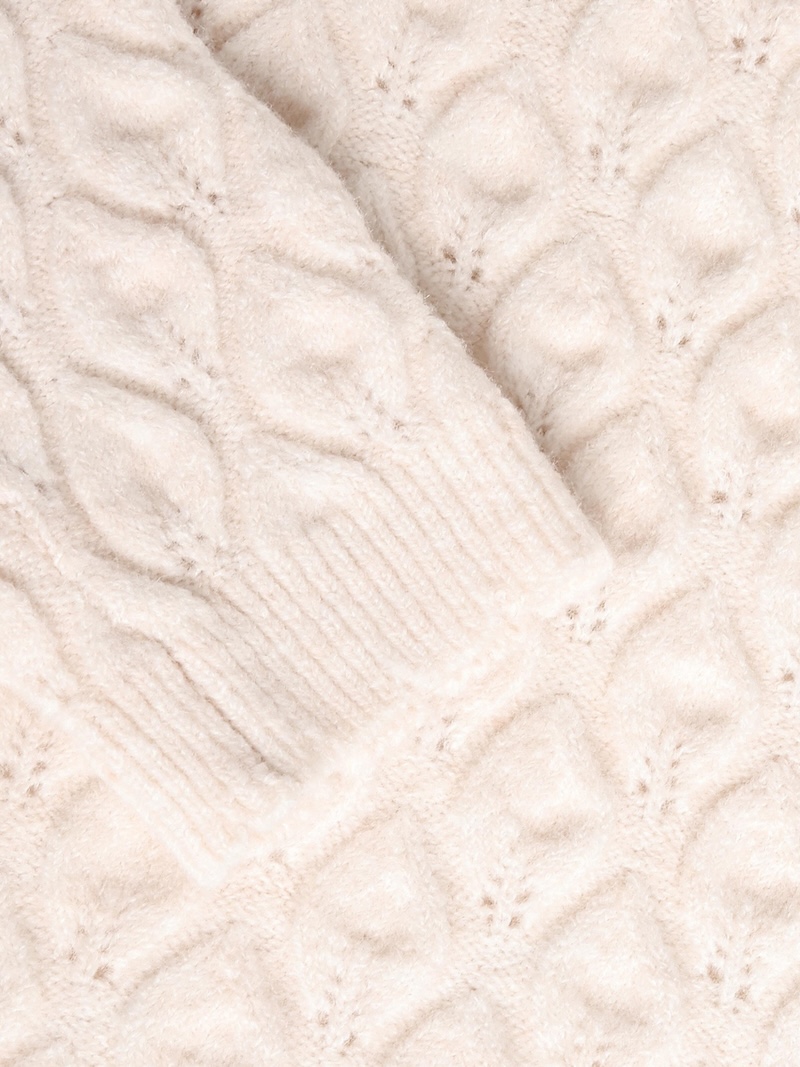 Minymo Strickpulli in Pink Tint mit Pfau Lochmuster Minymo Strickpulli in Pink Tint mit Pfau Lochmuster
