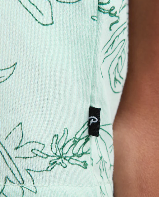 Petrol Industries Jungs T-Shirt mit All-over Print Blumen in Mint