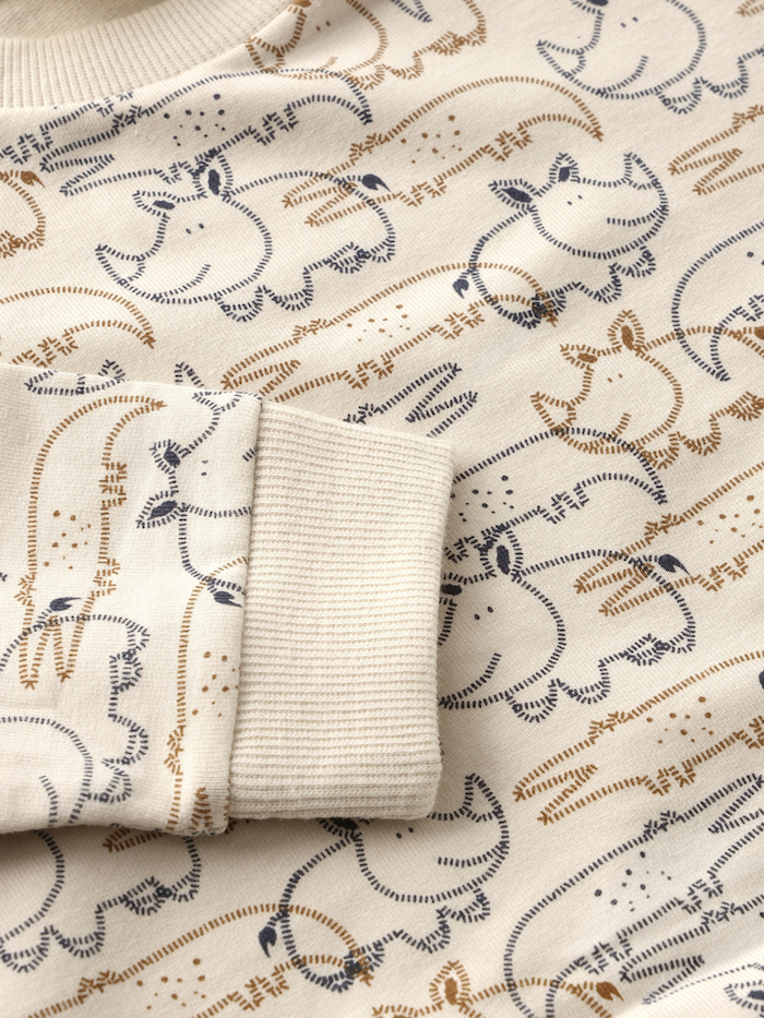 Minymo Leichtes Sweatshirt in Creme mit Rhinos & Krokodile Allover Minymo Leichtes Sweatshirt in Creme mit Rhinos & Krokodile Allover