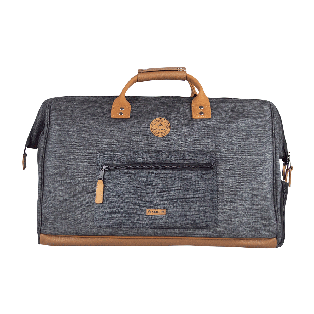 TM80S-DUFFLEBAG-LONDRES-FACE-POCHETTE-UNI-BD Cabaia Reisetasche Duffle Bag - LONDRES in schwarz marmoriert