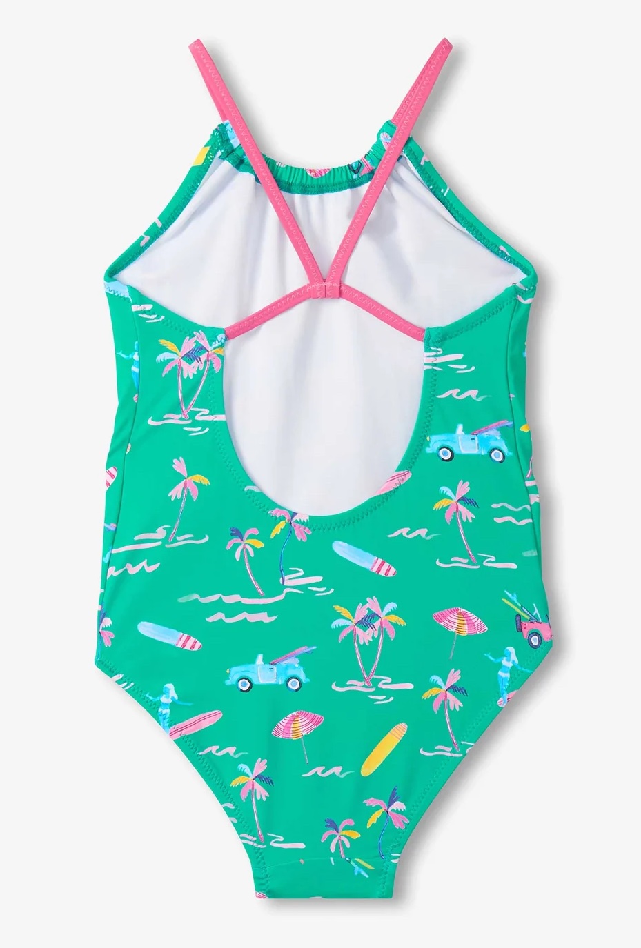 Hatley Badeanzug in Grün mit Tropical Motiv