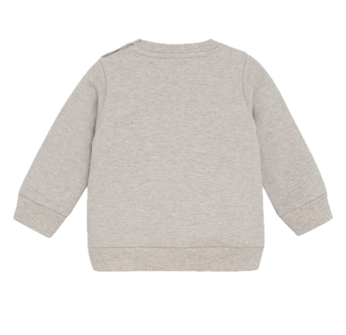 Minymo Sweatshirt mit Löwen Applikation - Beige Melange