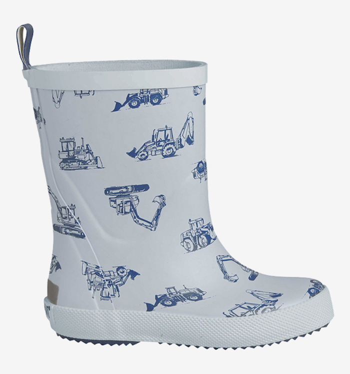 CeLaVi Gummistiefel in Blau mit Baufahrzeugen