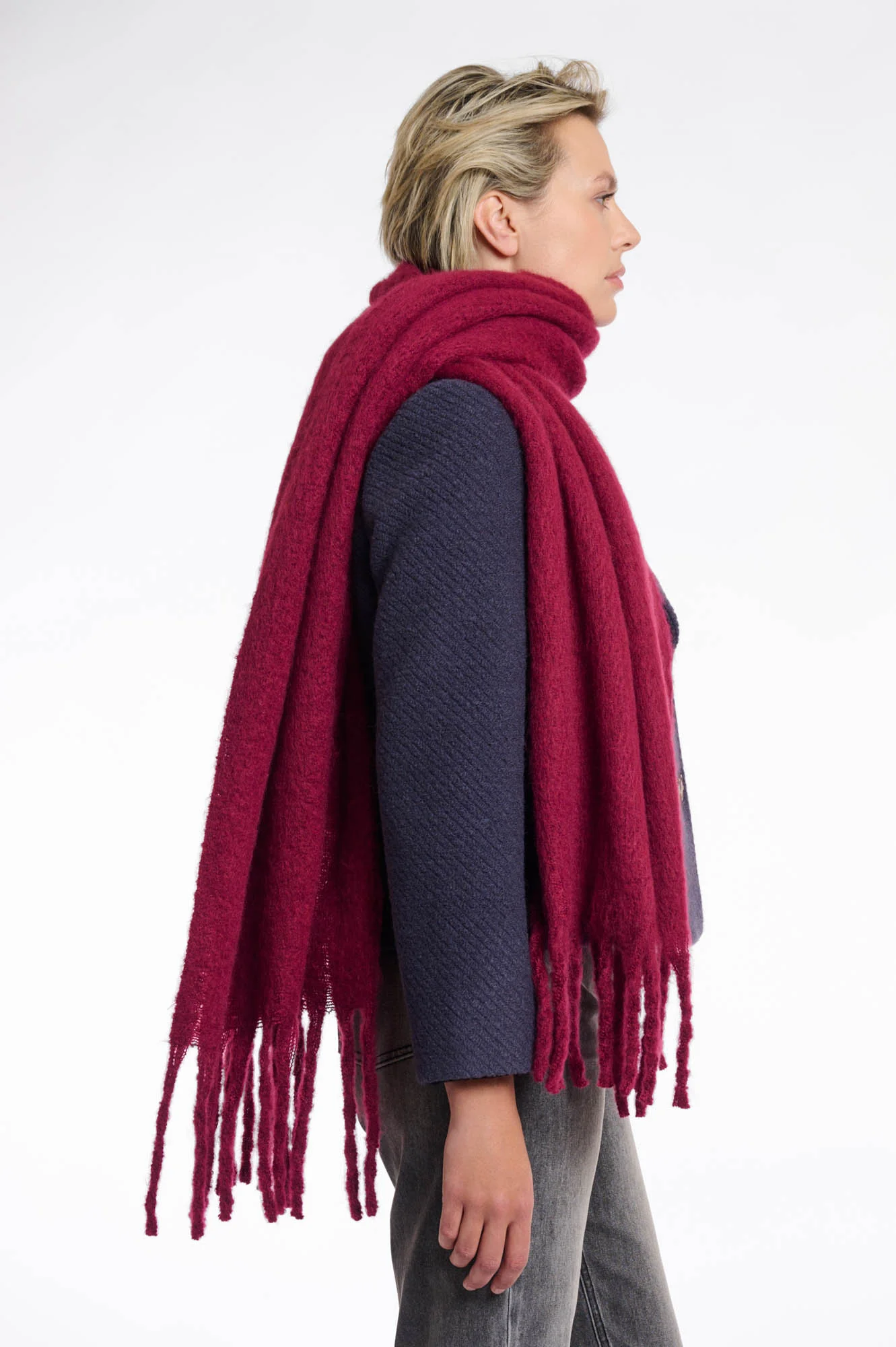 Rino & Pelle Gella Schal Flauschig Weich und Warm in Deep Rot Rino & Pelle Gella Schal Flauschig Weich und Warm in Deep Rot