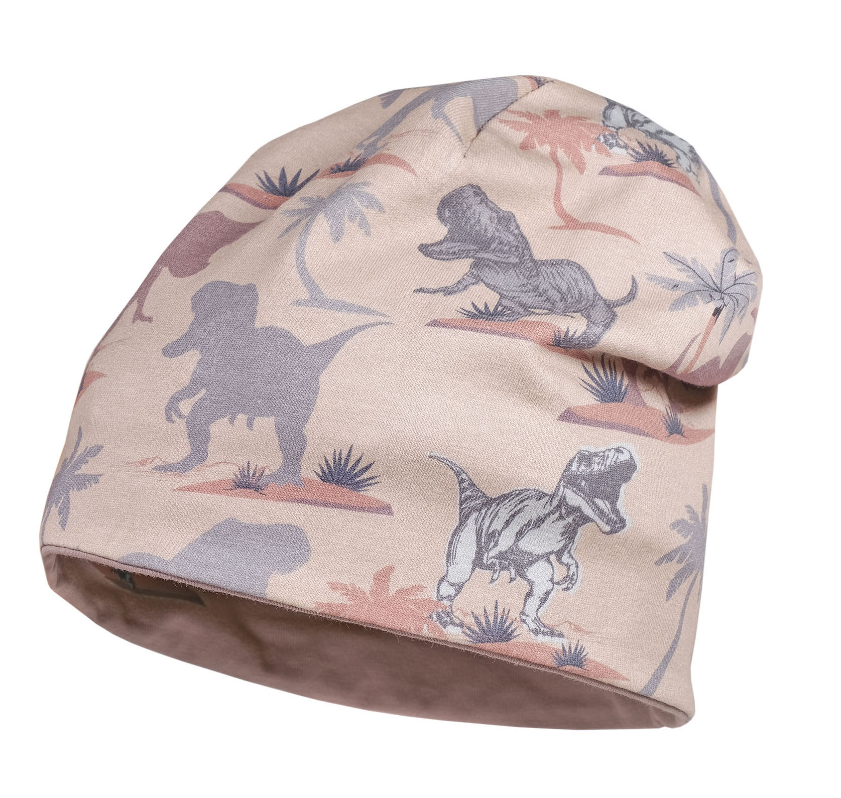 Maximo Jersey Beanie zum wenden Dinosaurier 